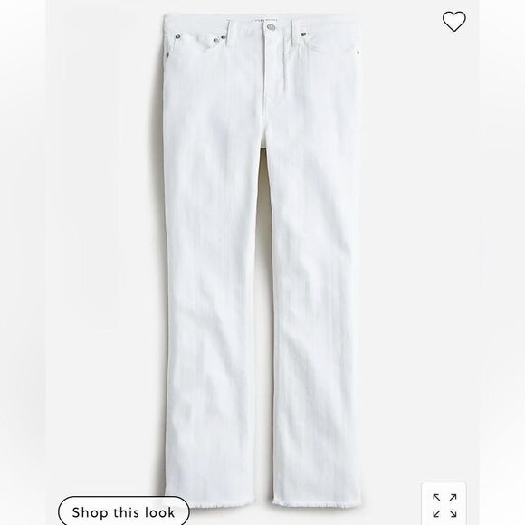 J. Crew 10" demi-boot crop jean in white wash - Picture 1 of 7